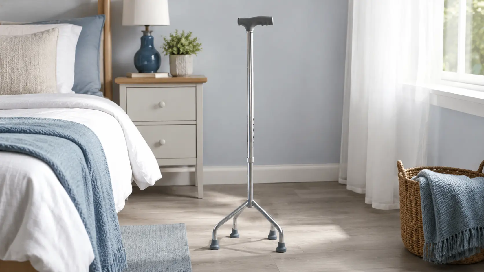 Canne quadripode en aluminium